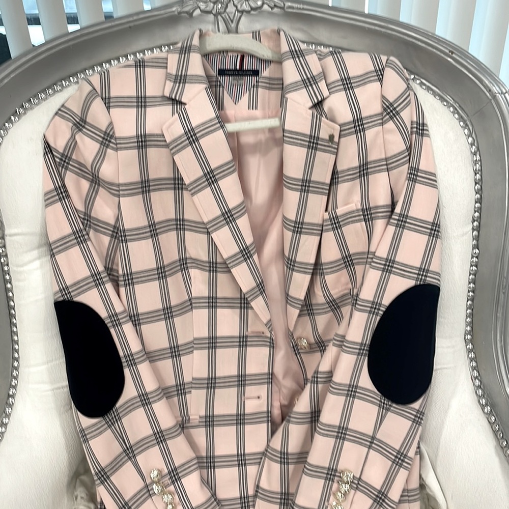 Tommy Hilfiger Pink Barbie Plaid Blazer
